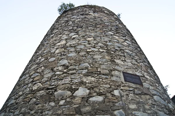 Stone ruin   inscription — Stock Photo, Image